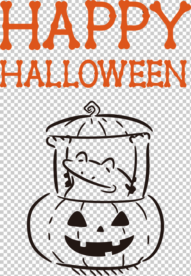 Happy Halloween PNG, Clipart, Behavior, Black, Black And White, Cartoon, Geometry Free PNG Download