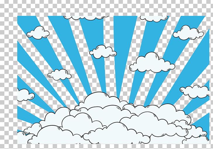Ray Background Blue Sky PNG, Clipart, Blue Sky, Clouds, Decorative Patterns, Free Stock Vector Image, Radial Free PNG Download