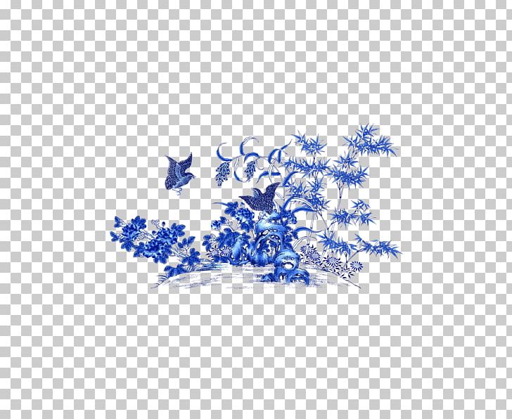 Blue And White Pottery Motif Ceramic PNG, Clipart, Bamboo, Birds, Blue, Blue Abstract, Blue Background Free PNG Download
