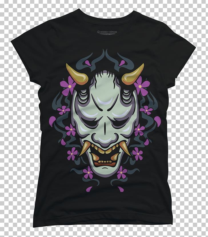 T-shirt Hannya Mask Woman PNG, Clipart, Black, Clothing, Cotton, Design Classic, Hannya Free PNG Download