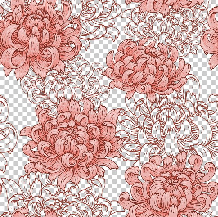 Pink Motif Pattern PNG, Clipart, Area, Art, Background Pattern, Beautiful Vector, Chrysanthemum Vector Free PNG Download
