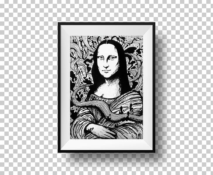 Mona Lisa Drawing Portrait Construction Paper PNG, Clipart, Art, Artwork, Behance, Black, Black And White Free PNG Download