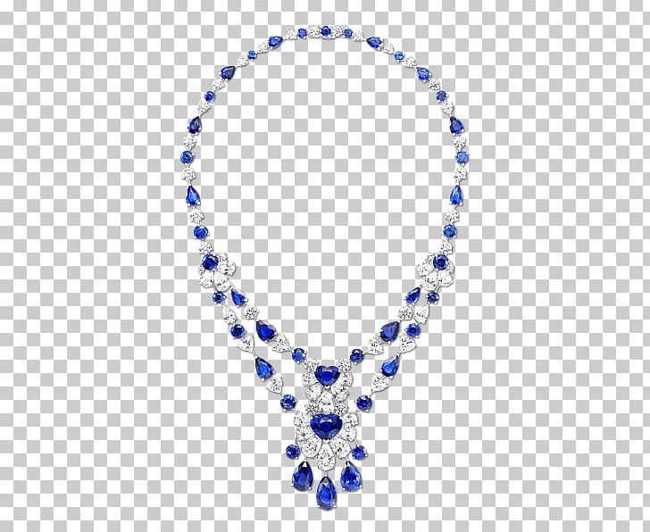 Necklace Jewellery Graff Diamonds Sapphire Blue PNG, Clipart, Blue, Body Jewelry, Carat, Cartier, Diamond Free PNG Download