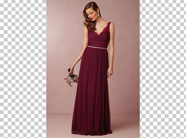 Dress Wine Bridesmaid Clothing Neckline PNG, Clipart, Bridal Party Dress, Bridesmaid, Bridesmaid Dress, Burgundy, Chiffon Free PNG Download
