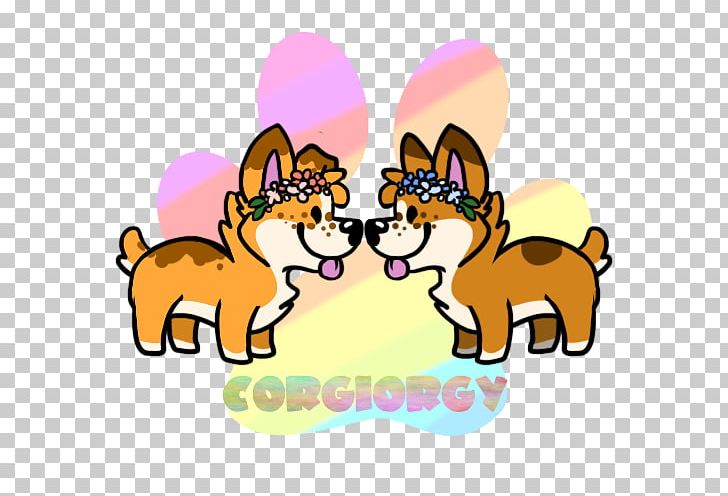 Dog Breed Cat Pembroke Welsh Corgi Puppy Tiger PNG, Clipart, Animals, Art, Breed, Carnivoran, Cartoon Free PNG Download