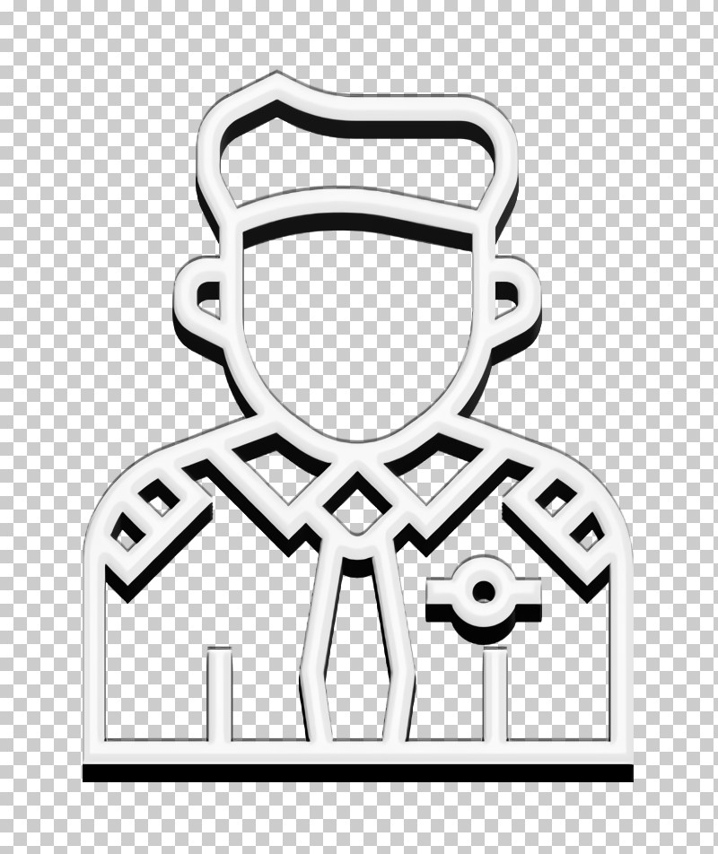 Pilot Icon Jobs And Occupations Icon PNG, Clipart, Blackandwhite, Coloring Book, Jobs And Occupations Icon, Line, Line Art Free PNG Download