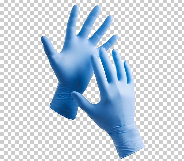 Medical Glove Nitrile Rubber Latex PNG, Clipart, Art, Blue, Color, Disposable, Electric Blue Free PNG Download