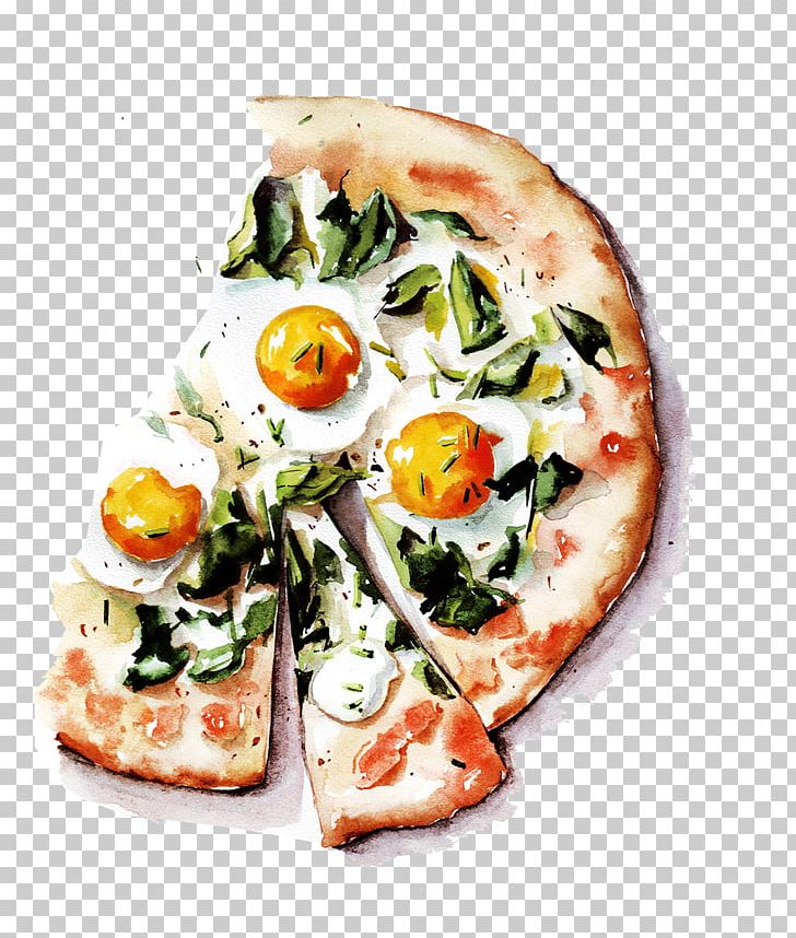 Pizza Hello Bklyn Watercolor Painting Drawing PNG, Clipart, Art, Chicken Nugget, Cuisine, Dish, Flatbread Free PNG Download
