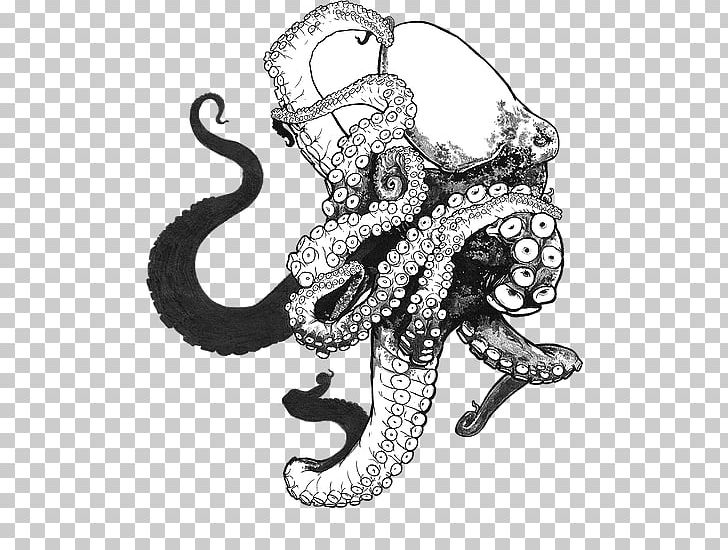 Octopus Drawing PNG, Clipart, Animal, Art, Black And White, Black Sea, Body Jewelry Free PNG Download