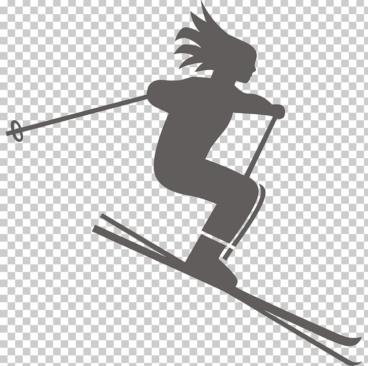 Alpine Skiing Cross-country Skiing Downhill PNG, Clipart, Alpine Skiing, Angle, Arm, Art, Black And White Free PNG Download