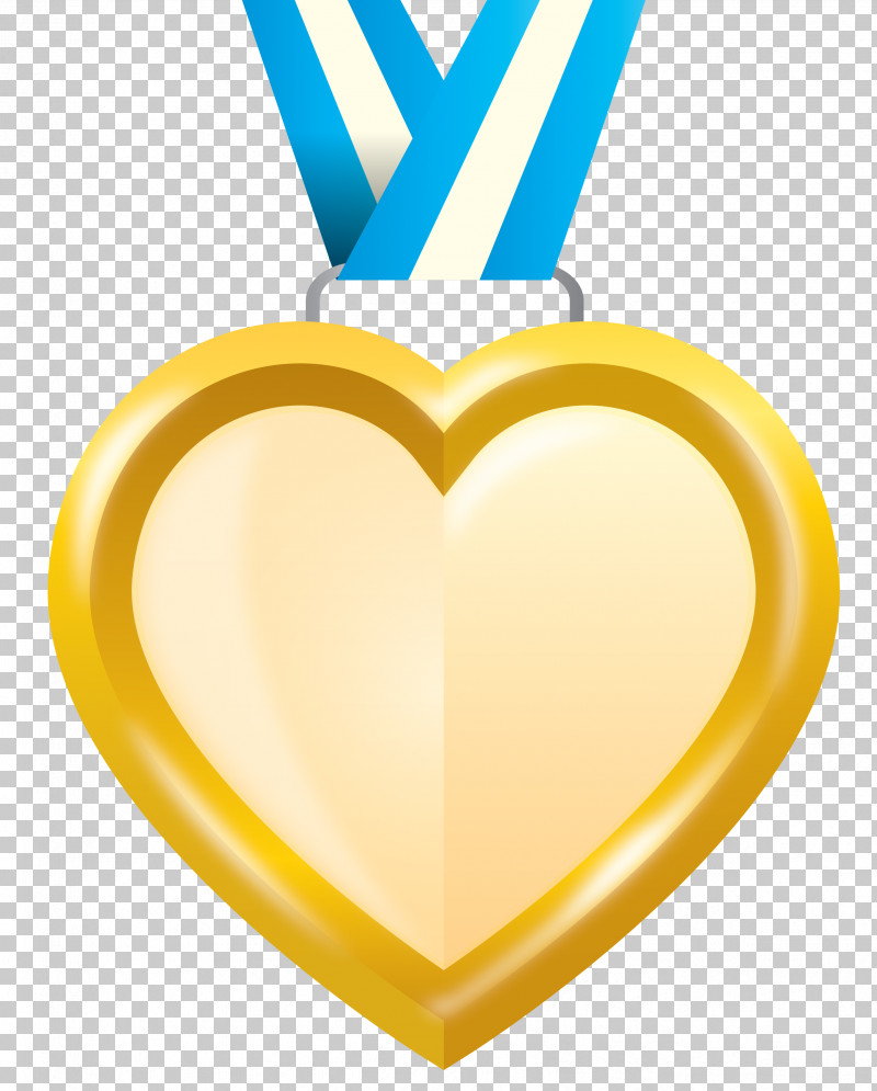Heart Gold Medal Badge PNG, Clipart, Heart Gold Medal Badge, Jewellery, M095, Yellow Free PNG Download