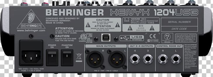 Microphone Behringer Xenyx X1204USB Audio Mixers Behringer Xenyx 802 PNG, Clipart, Audio, Audio Crossover, Audio Equipment, Audio Mixers, Audio Receiver Free PNG Download