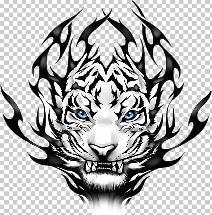 White Tiger Martial Arts Tattoo PNG, Clipart, Animals, Art, Big Cats, Black, Black And White Free PNG Download