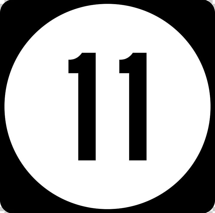 U.S. Route 11 Number Highway Road U.S. Route 66 PNG, Clipart, Area, Black And White, Brand, Circle, Common Free PNG Download