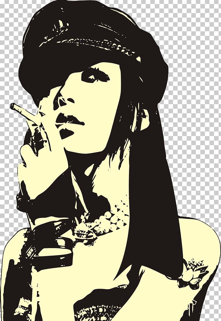 Smoking Smoke Te Woman PNG, Clipart, Art, Bar, Black And White, Color Smoke, Fictional Character Free PNG Download