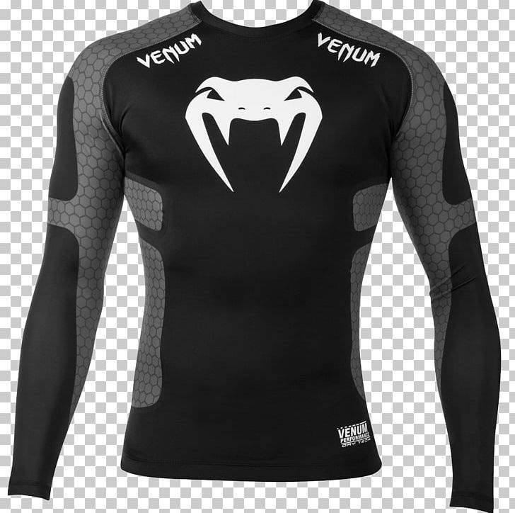 T-shirt Rash Guard Sleeve Venum Clothing PNG, Clipart, Absolute, Active Shirt, Black, Brand, Clothing Free PNG Download