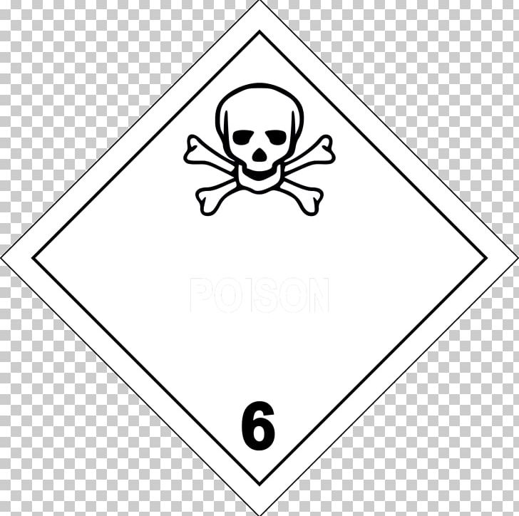 Dangerous Goods Placard Label Toxicity HAZMAT Class 6 Toxic And Infectious Substances PNG, Clipart, Angle, Appel, Area, Black, Black And White Free PNG Download
