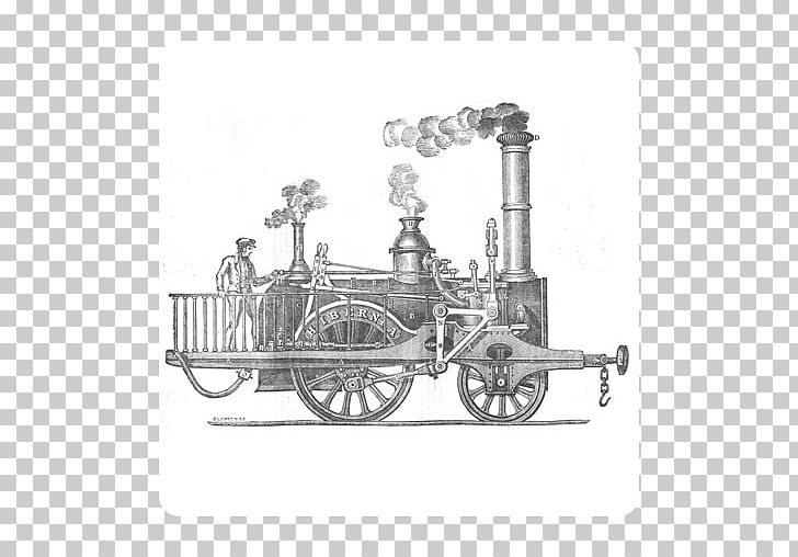 Train Rail Transport Steam Locomotive Vapor PNG, Clipart, American Locomotive Company, Black And White, Chariot, Cufflink, Gas Free PNG Download