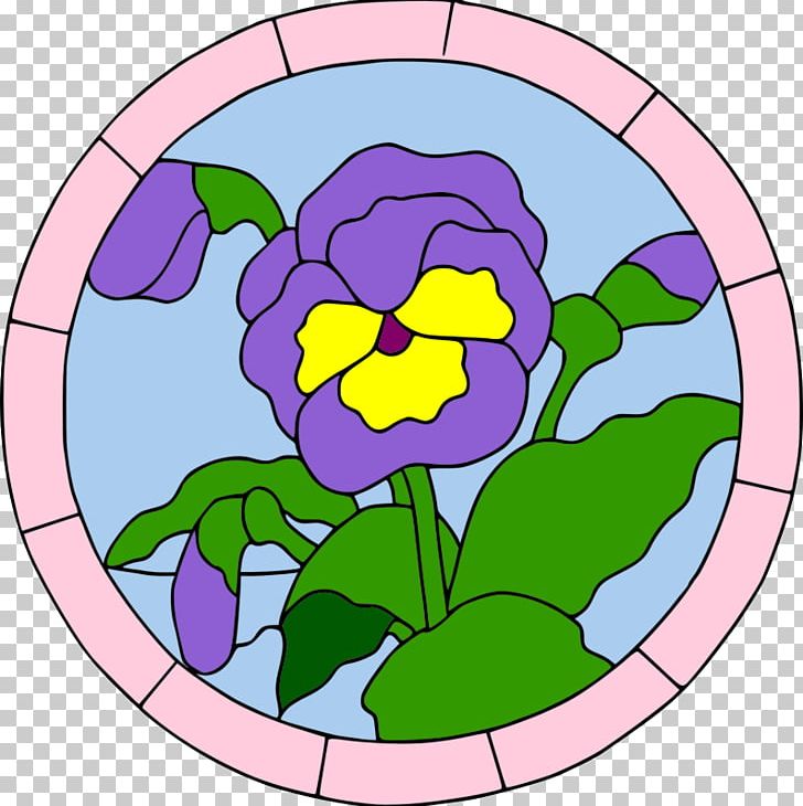 Pansy Window Stained Glass Flower PNG, Clipart, Area, Art, Artwork, Circle, Computer Icons Free PNG Download