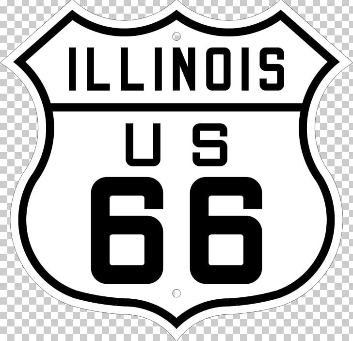 U.S. Route 66 In Illinois U.S. Route 66 In Illinois U.S. Route 83 Road PNG, Clipart, Area, Arizona, Black, Black And White, Brand Free PNG Download
