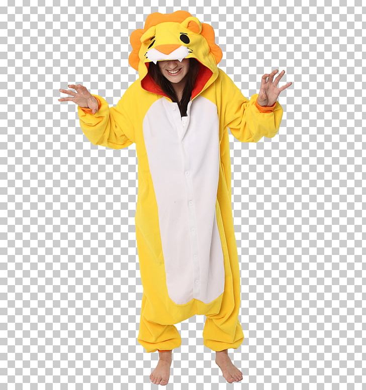 Pajamas Lion Onesie Kigurumi Costume PNG, Clipart, Animals, Clothing, Cosplay, Costume, Halloween Costume Free PNG Download