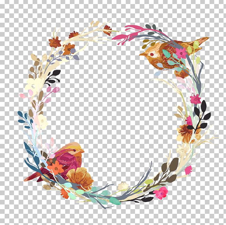 Wedding Invitation Flower Euclidean Wreath PNG, Clipart, Animal, Birds, Birds Nest Cutoff, Decoration, Decorative Patterns Free PNG Download
