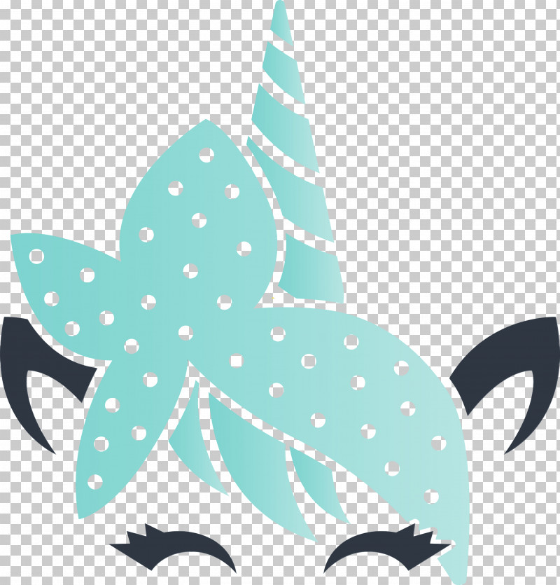 Aqua Turquoise Pattern Leaf Plant PNG, Clipart, Aqua, Cute Unicorn, Leaf, Paint, Plant Free PNG Download