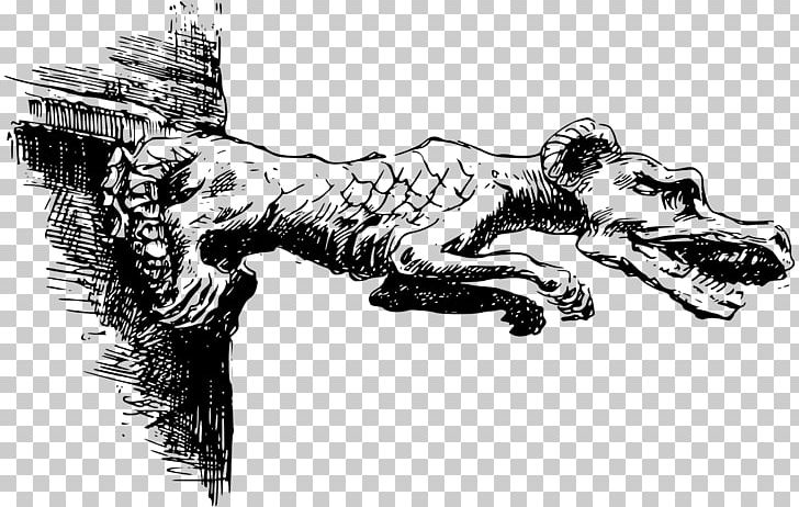 Gargoyle Drawing PNG, Clipart, Art, Black And White, Carnivoran, Cartoon, Clip Free PNG Download