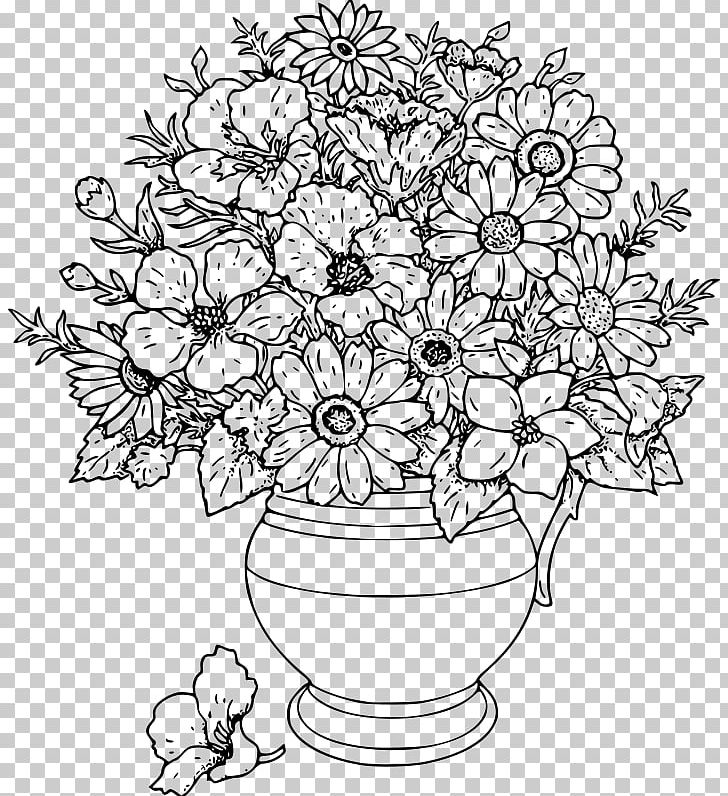 Vase Drawing PNG, Clipart, Art, Black And White, Coloring Book, Cut Flowers, Drawing Free PNG Download