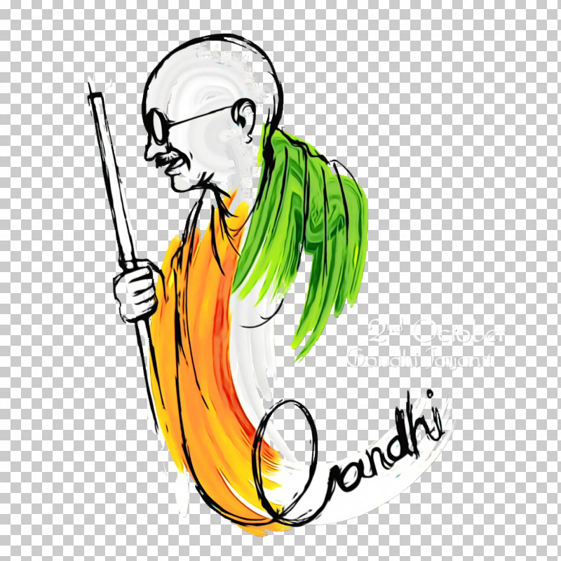 Gandhi Jayanti hand drawn linear background. Mahatma Gandhi vector line art  illustration Stock Vector Image & Art - Alamy