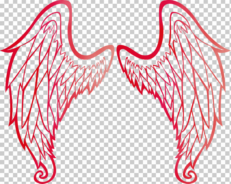 Wing Red Line Font Line Art PNG, Clipart, Angle Wings, Bird Wings, Line, Line Art, Paint Free PNG Download