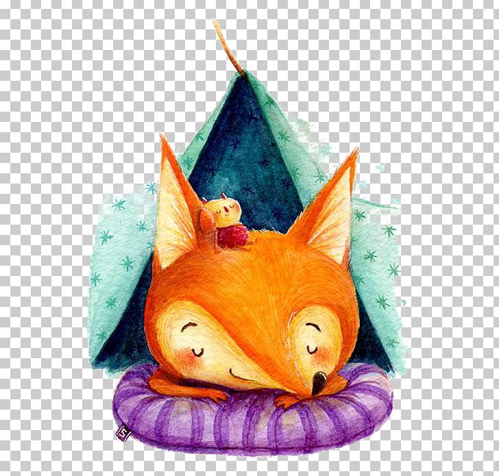 Red Fox Drawing Watercolor Painting Illustration PNG, Clipart, Animal, Animals, Art, Balloon Cartoon, Boy Cartoon Free PNG Download