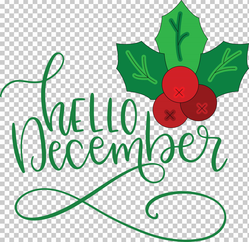 Hello December Winter PNG, Clipart, Floral Design, Fruit, Green, Hello December, Leaf Free PNG Download