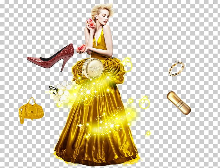 High-heeled Footwear Dress Gold PNG, Clipart, Beauty, Costume Design, Designer, Download, Dress Free PNG Download