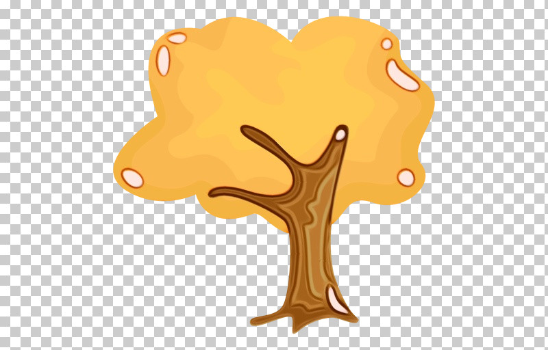 Cartoon Yellow Line Tree Symbol PNG, Clipart, Biology, Cartoon, Line, Mathematics, Paint Free PNG Download