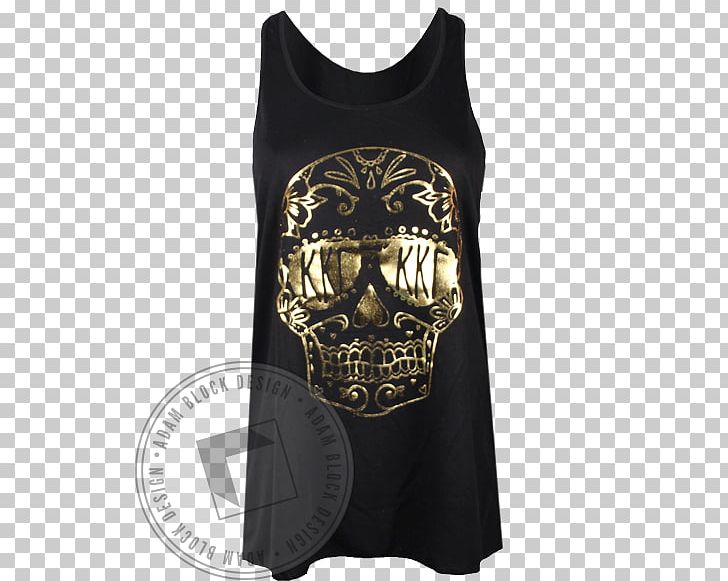 Gilets T-shirt Sleeveless Shirt Skull PNG, Clipart, Black, Black M, Brand, Gilets, Gold Skull Free PNG Download