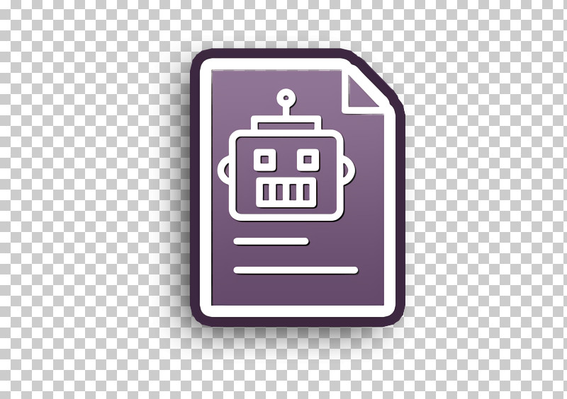 Document Icon Robots Icon Robot Icon PNG, Clipart, Document Icon, Line, Logo, Purple, Rectangle Free PNG Download