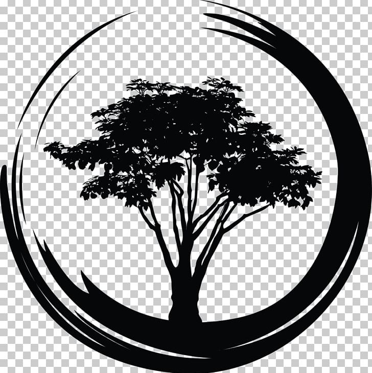 Branch The Breathing Tree Circle Logo PNG, Clipart, Artwork, Black And White, Branch, Breathing, Circle Free PNG Download
