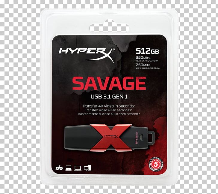 Kingston HyperX Savage Kingston Technology USB Flash Drives USB 3.0 PNG, Clipart, 2503000 Savage, Computer, Computer Data Storage, Electronic Device, Electronics Free PNG Download
