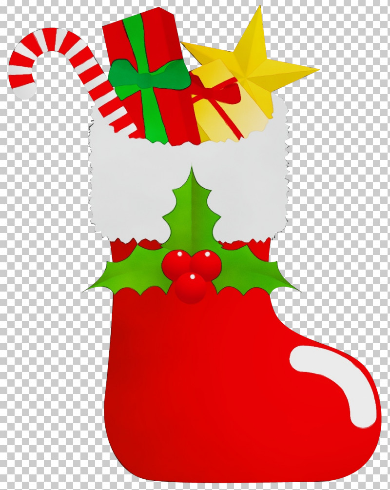 Christmas Stocking PNG, Clipart, Christmas, Christmas Decoration, Christmas Stocking, Holly, Interior Design Free PNG Download