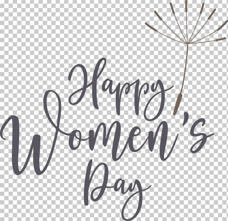 Happy Womens Day International Womens Day Womens Day PNG, Clipart, Black And White M, Calligraphy, Flower, Geometry, Handwriting Free PNG Download