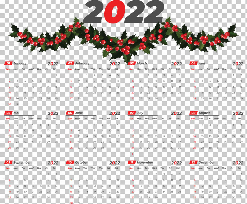 2022 Yeary Calendar 2022 Calendar PNG, Clipart, Bauble, Christmas Day, Decoration, Garland, Holiday Free PNG Download