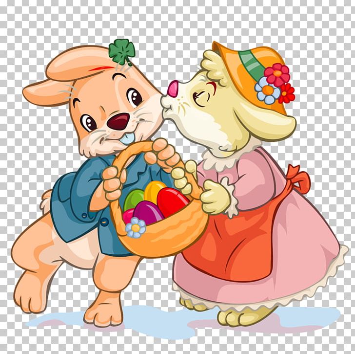 Easter Bunny Basket Easter Egg PNG, Clipart, Animals, Art, Artwork, Cartoon, Child Free PNG Download