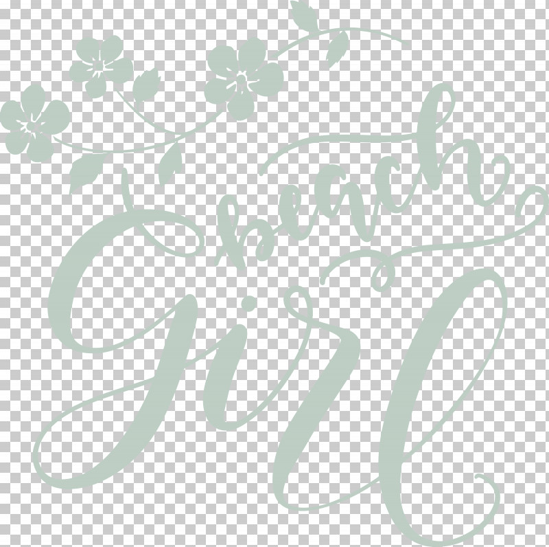 Beach Girl Summer PNG, Clipart, Beach Girl, Calligraphy, Flower, Geometry, Line Free PNG Download