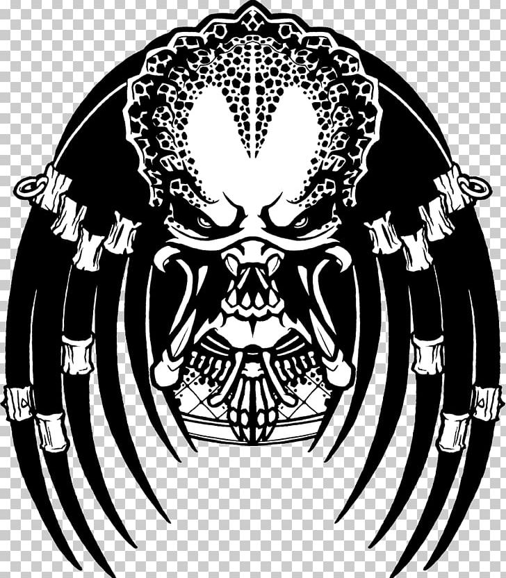Predator Alien T-shirt PNG, Clipart, Alien Vs Predator, Art, Black And White, Bone, Drawing Free PNG Download