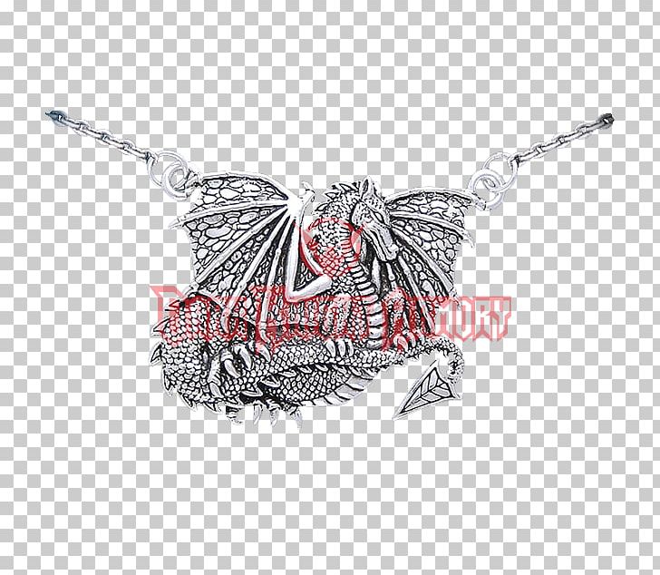 Charms & Pendants Dragon Legendary Creature Necklace Fantasy PNG, Clipart, Black And White, Celtic Knot, Chain, Charms Pendants, Dragon Free PNG Download