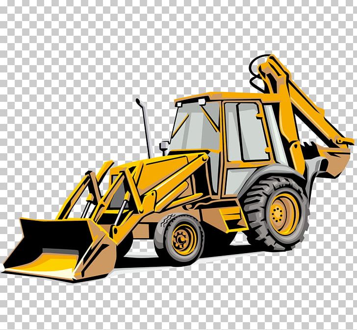 Backhoe Loader Sticker Heavy Equipment Excavator PNG ...