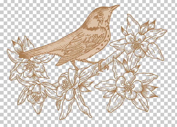 Bird Flower Floral Design PNG, Clipart, Animals, Art, Asuka, Autumn, Bird Free PNG Download