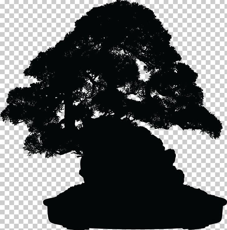 Indoor Bonsai Gardening Silhouette Tree PNG, Clipart, Animals, Black, Black And White, Bonsai, Flowerpot Free PNG Download