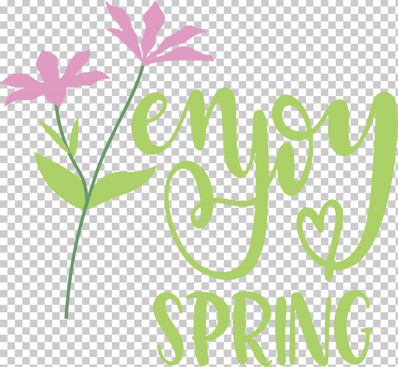 Enjoy Spring Spring PNG, Clipart, Floral Design, Happiness, Leaf, Line, Logo Free PNG Download